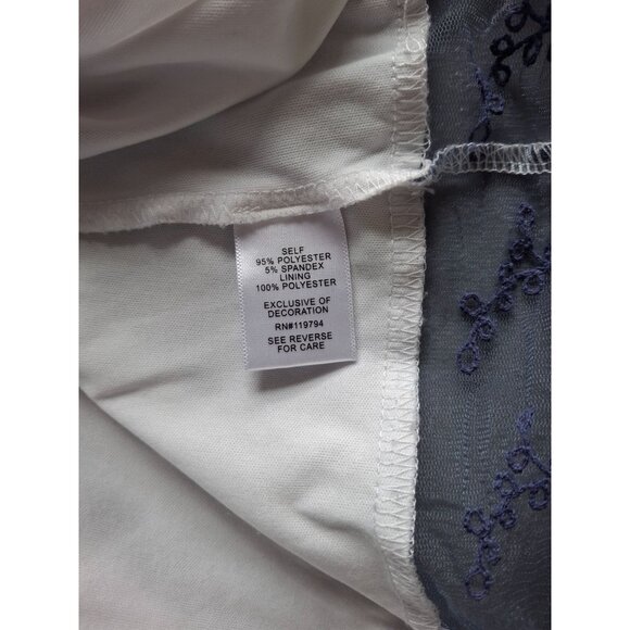 One World Women Sleeveless Tank Top 1X Red White Tie Dye Artsy Boho Hippie Retro - Picture 4 of 7